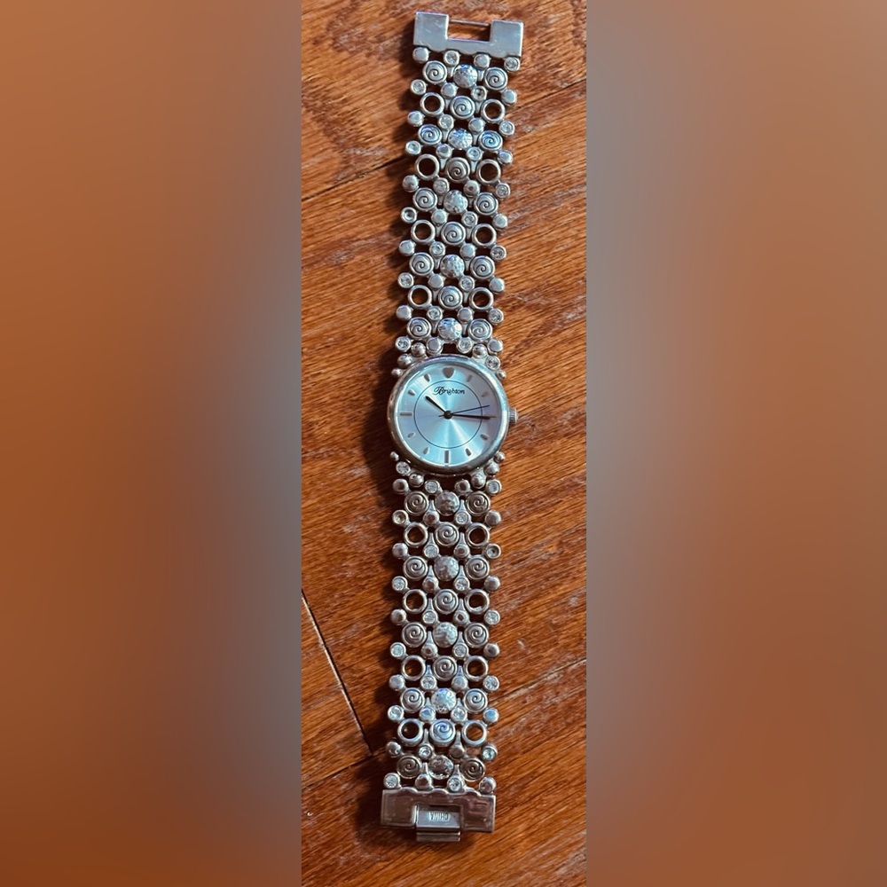 Brighton Silver Women's Watch with Swirl Design